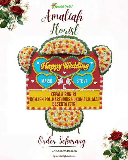 Papan Bunga Pernikahan Pegaan Lor